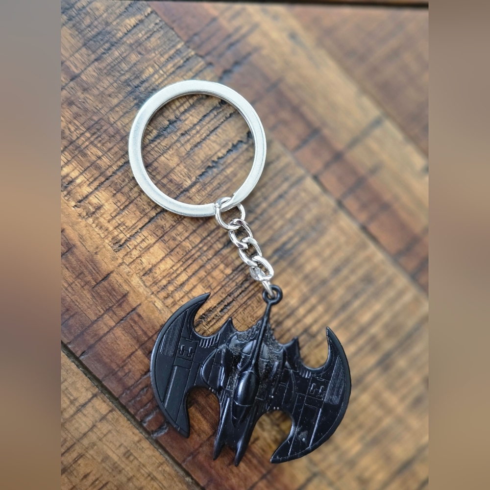 Black Bat-Shaped Keychain